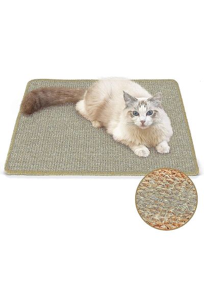 Jiffy Myqcandy Cat Scratcher Mat Sisal Fabric, 23.6 X 15.7 Inch Natural Sisal Cat Scratch Mats, Horizontal