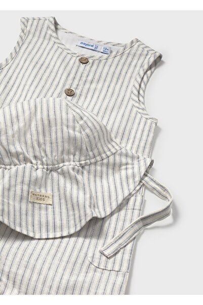 MAYORAL Baby Short Jumpsuit Hat Set