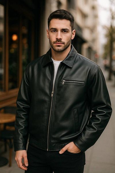 JESS PLUS New Season Men's Carbon Leather Jacket