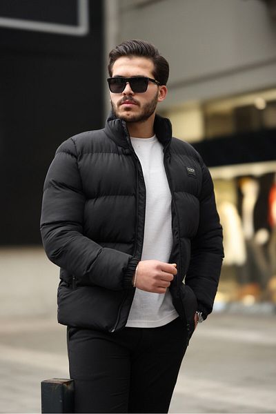 JESS PLUS Men's Stand Collar Puffer Jacket