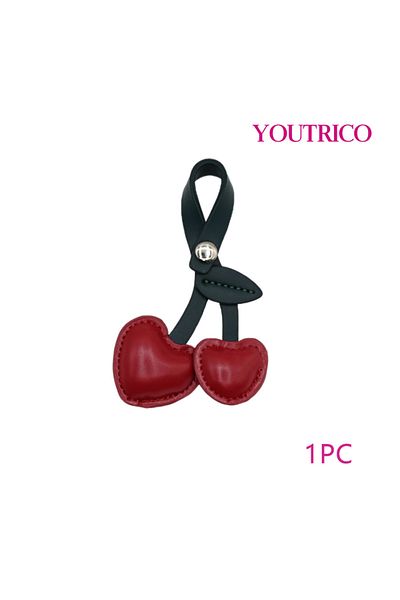Youtrico 1pc Cherry,PU leather,universal pendant,bag,school bag,school,work,gift