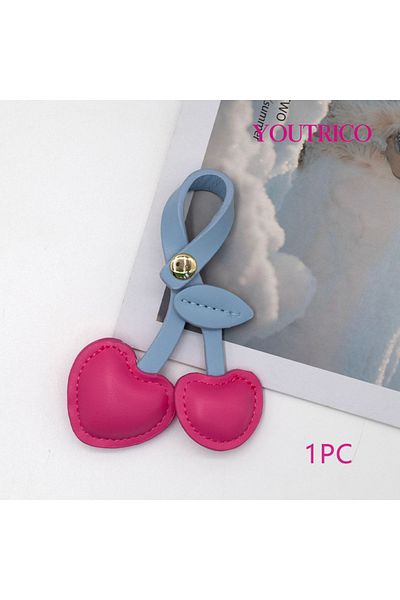 Youtrico 1pc Cherry,PU leather,universal pendant,bag,school bag,school,work,gift
