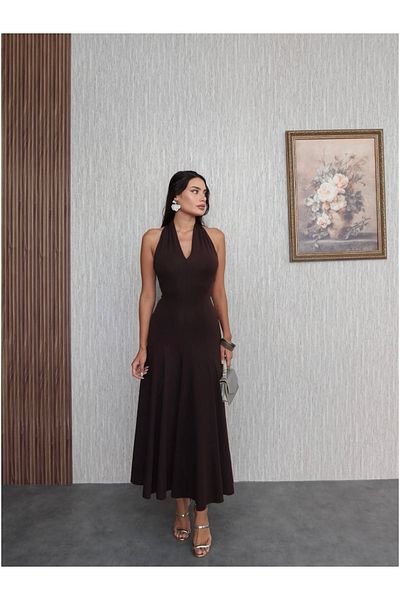 ESRAHELVACI Backless Flared Long Dress
