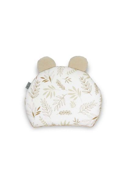 NO BRAND Flat Pillow with Ears for Babies, 35 x 28 cm, Tiny Star, Sweet Grain & Ivory