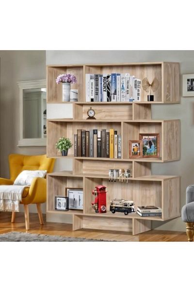 BAITY Office Storage Unit – Wooden Modern Design, Warm Wood Color