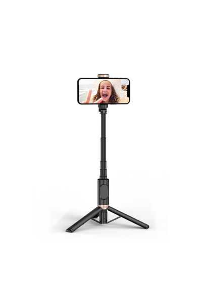 REDz Accessories XOSS14 Selfie Stick with Integrated Tripod and Bluetooth Remote Control – Telescopic up to 72cm