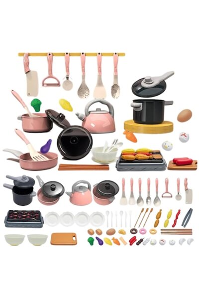 Mixbo Mixbo children's kitchen accessories set, plastic, 39 pieces, 3 years +, pink