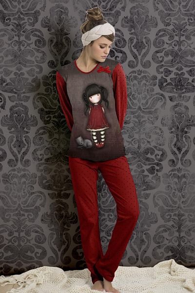 Santoro Gorjuss women's long pajamas and Ruby box - XL