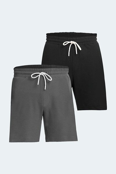 Slazenger Valeri Set of 2 Men's Shorts Black - Dark Gray