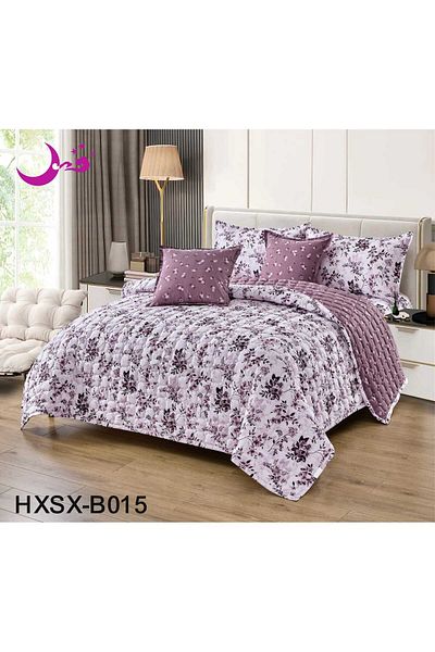 Moon Summer double bedspread, printed, 6-piece set, quilt size 230 x 250 cm