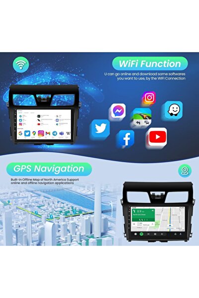 SHEZA STAR Android Car Stereo for Nissan Altima 2013-2018 1+32GB AHD Camera