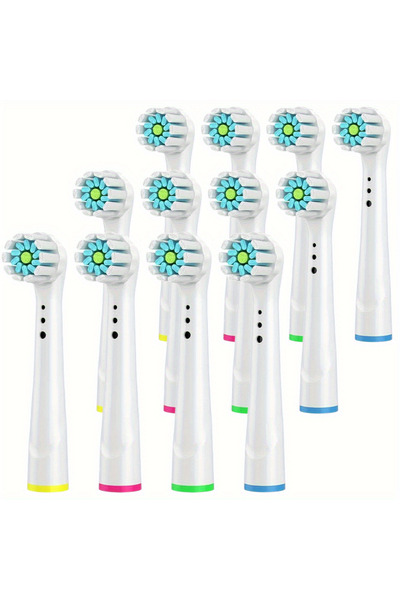 Choice4 رؤوس فرشاة أسنان بديلة مطلية ونظيفة، 12 قطعة، 4/12/16/20 قطعة، متوافق...