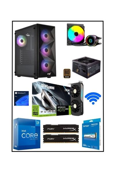 RAMTECH BİLGİSAYAR PREDATOR 4070 | İ7 12700F RTX 4070 32GB RAM 1TB M.2 NVME S...