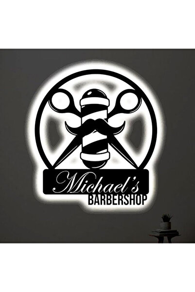 Mivora Shop Dekoratif MDF KUAFOR MAKAS Temalı DUVAR FIGÜRÜ
