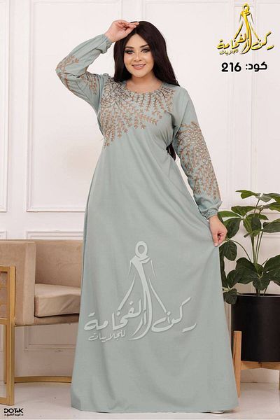 Generica Cotton abaya made of light natural cotton with a belt in the middle that adds a touch of elegance and elastic at the sleeve