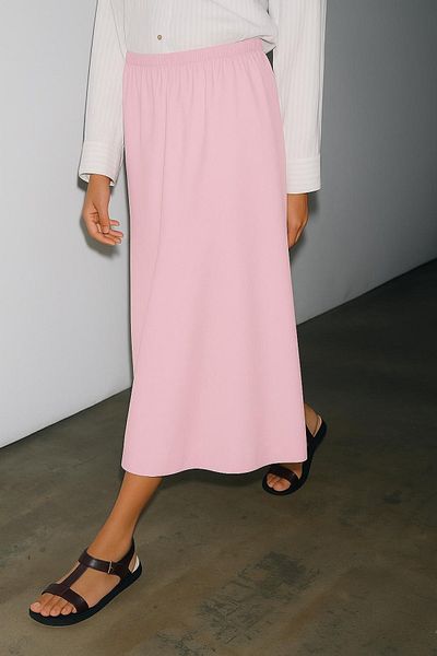 HAKKE Linen look bell skirt