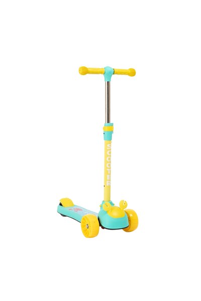 Mixbo Mixbo 3-wheel scooter for children, LED lights, music, rear brake, raccoon model, green