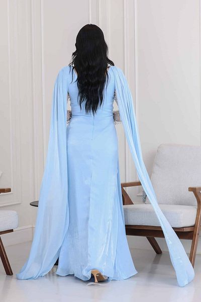 Tscr Elegant evening dress with sleeves