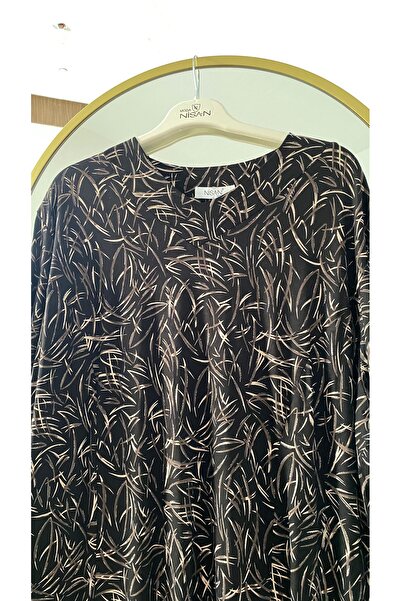 Ayshe Siyah Sim Detaylı Anne Elbisesi