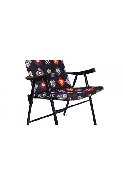 unbranded Camping Chair with Patterned Design, Foldable, Portable, Multi-purpose, Outdoor Garden Seat