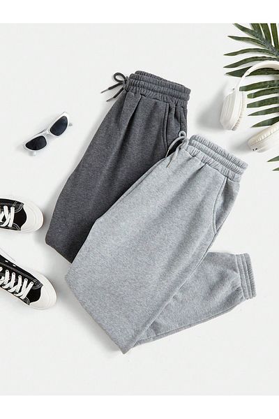 Gollinger 2 Pack Women's Elastic Leg Sweatpants - Jogger Sweatpants