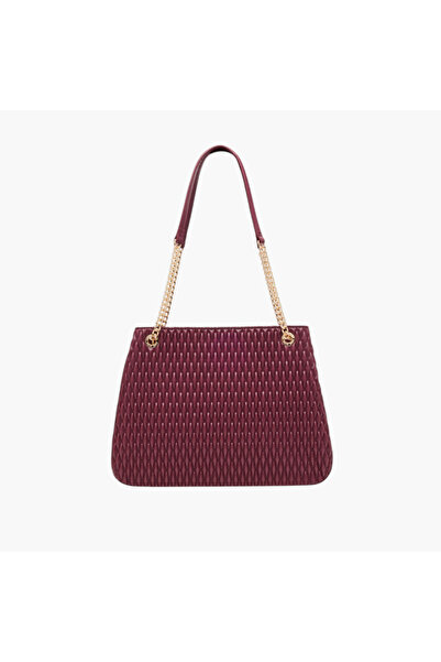 Anne Klein Textured Tote Bag with Chain Straps