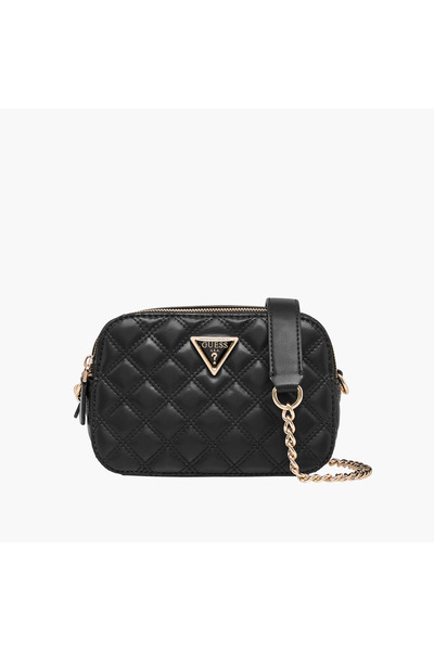 Guess حقيبة كروس بودي مبطنة من جيولي كاميرا مع حزام سلسلة
