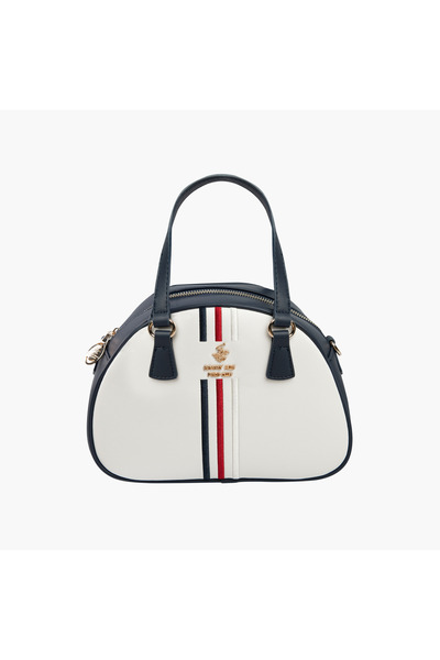 Beverly Hills Polo Club Logo Detail Sling Bag with Zip Closure and Detachable...