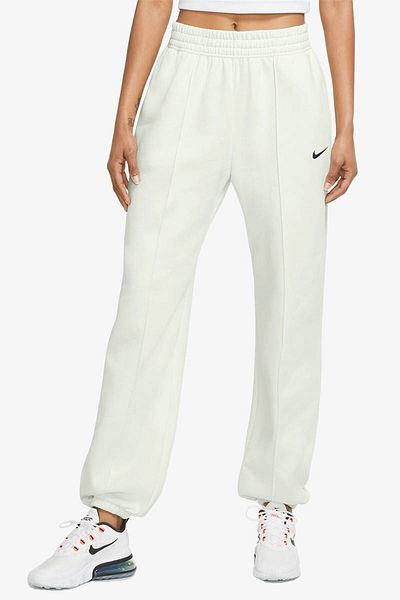 Nike Sportswear Regular Fit Pant Loose and Long Cut Sweatpants Off White