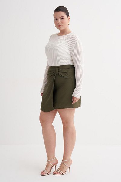 MYLİNE Knot Detailed Shorts Skirt