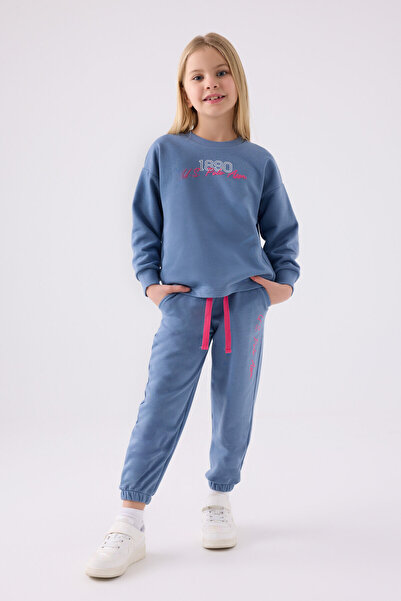 U.S. Polo Assn. U.S. Polo Assn. Kız Çocuk Mavi Eşofman Takımı