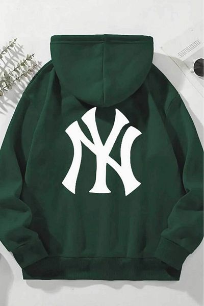 herkesemoda Front and Back Printed Hooded Sweatshirt