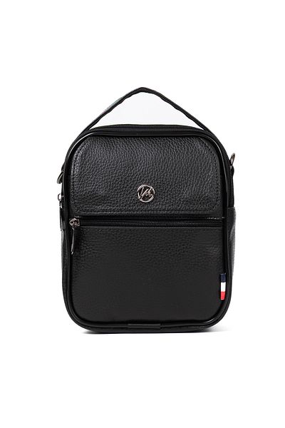 deridense Men's Cross Strap Handbag Black