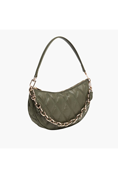 Anne Klein Quilted Shoulder Bag with Chain Strap