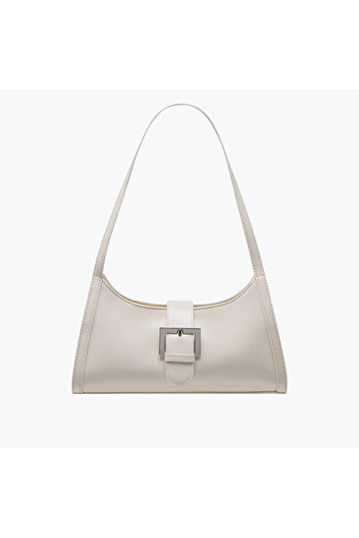 Marina Galanti Solid Shoulder Bag with Double Handle and Magnetic Closure