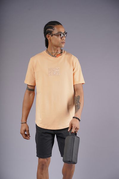 Butik Trend Biz Front Injection Printed Regular Fit T-Shirt