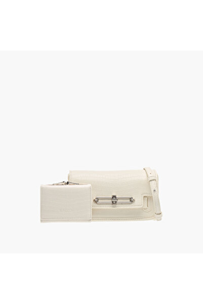 BAGCO حقيبة كروس بودي مزخرفة بحزام قابل للتعديل ومحفظة