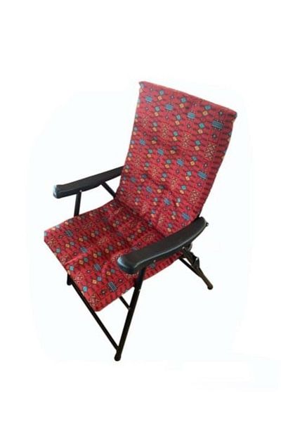 Unbranded/Generic Folding Camping Chair with Foam Padding - Sadu Red