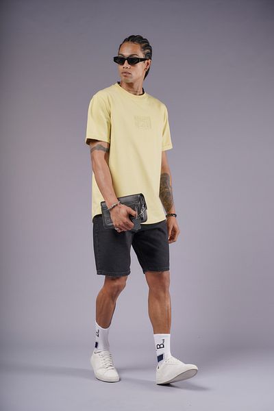 Butik Trend Biz Front Injection Printed Regular Fit T-Shirt