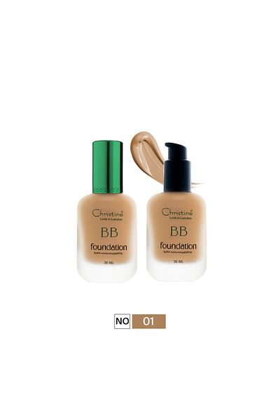 Christine BB Foundation 01 - Natural Coverage and Perfect Hydration with SPF15