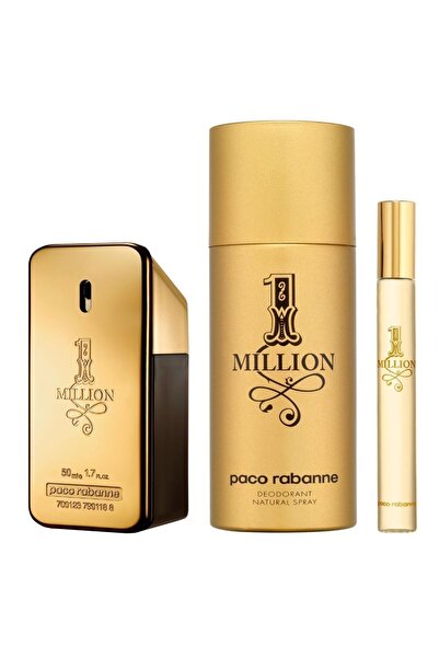 Paco Rabanne ,1 Million Eau de Toilette,Men's Gift Set-Eau de Toilette 50+10ml +Deo Spray 150ml