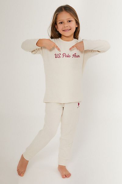 U.S. Polo Assn. BASE. Polo Assn Shine White Girls Tracksuit Set
