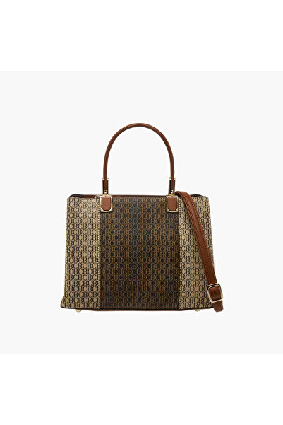 Chrisbella حقيبة توت مطبوعة بأحرف أولى مع حزام قابل للفصل وحامل بطاقات