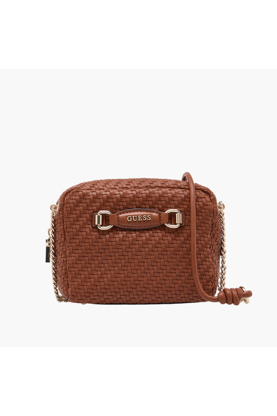 Guess Francy Camera Textured Crossbody Bag with Chain Strap