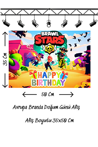 snowparty Brawl Stars Themed Birthday Banner