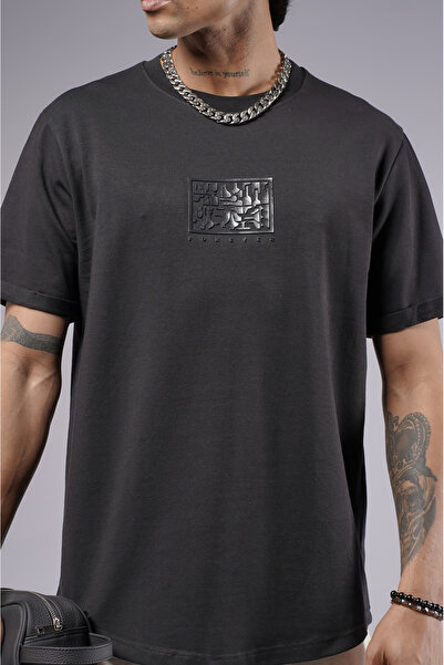 Butik Μπλουζάκι Trend Biz Önü Ενέσιμο Εκτύπωσης Κανονική Φόρμα