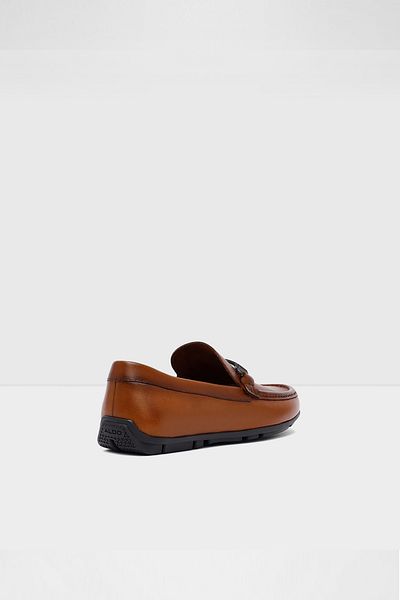 Aldo Prato-In - Men's Genuine Leather Tan Slip-On Shoes