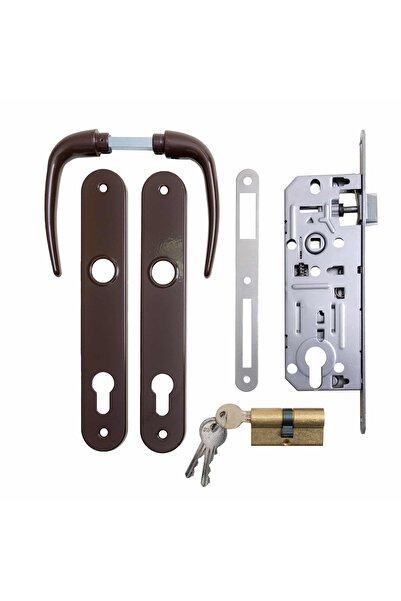 Z-Tools Πακέτο Y 90 (Κλειδαριά+Λαβή+Κύλινδρος) Καφέ 35-501 / EXT 5706