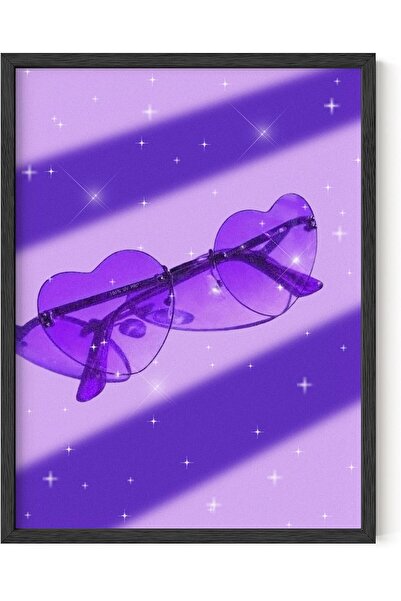 Emoda home Trove فن النظارات الشمسية - ديكور غرفة جمالي أرجواني وملصقات رائعة...