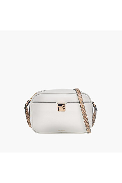 Luella Grey London حقيبة كروس بودي ويلما رمادية من لويلا مع حزام قابل للتعديل...